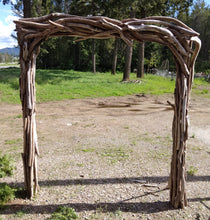 Load image into Gallery viewer, Two Post Premium Driftwood Wedding Arch H 7 ft x W 6 ft Includes Steel Stake Kit ARC