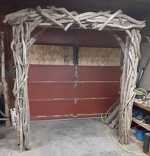 Load image into Gallery viewer, Two Post Premium Driftwood Wedding Arch H 7 ft x W 6 ft Includes Steel Stake Kit ARC