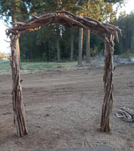 Load image into Gallery viewer, Two Post Premium Driftwood Wedding Arch H 7 ft x W 6 ft Includes Steel Stake Kit ARC