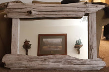 Load image into Gallery viewer, Large Driftwood Mirror with Candle Shelf Custom Built To Your Specifications