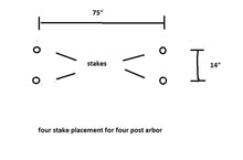 Load image into Gallery viewer, Driftwood Wedding Arch Four Post 6ft x 7ft Opening Self Standing AR1