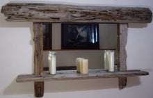 Load image into Gallery viewer, Large Driftwood Mirror with Candle Shelf Custom Built To Your Specifications