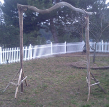 Load image into Gallery viewer, Driftwood Wedding Arch Two Post Rustic Garden Arbor 6' x 7' Opening ARB
