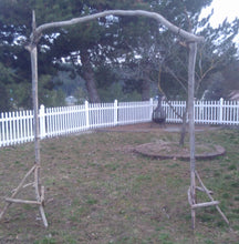 Load image into Gallery viewer, Driftwood Wedding Arch Two Post Rustic Garden Arbor 6' x 7' Opening ARB