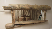 Load image into Gallery viewer, Large Driftwood Mirror with Candle Shelf Custom Built To Your Specifications