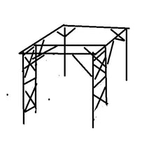 Load image into Gallery viewer, Driftwood Wedding Arch / Chuppah Hybrid, Arbor with Attached Chuppah 7 H x 6 W x 6 D