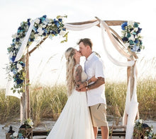 Load image into Gallery viewer, Driftwood Wedding Arch Four Post 6ft x 7ft Opening Garden Arbor Beach Wedding Wood Trellis  Self Standing AR1
