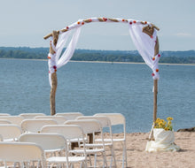 Load image into Gallery viewer, Driftwood Wedding Arch Two Post Rustic Garden Arbor 6' x 7' Opening ARB