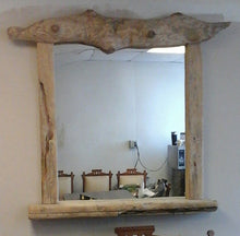 Load image into Gallery viewer, Large Driftwood Mirror with Candle Shelf Custom Built To Your Specifications
