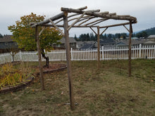 Load image into Gallery viewer, Driftwood Pergola Garden Vineyard Trellis  Handcrafted H 84&quot; x W 60&quot; x L 120&quot;
