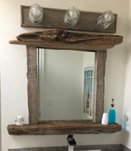 Load image into Gallery viewer, Large Driftwood Mirror with Candle Shelf Custom Built To Your Specifications
