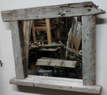 Load image into Gallery viewer, Large Driftwood Mirror with Candle Shelf Custom Built To Your Specifications
