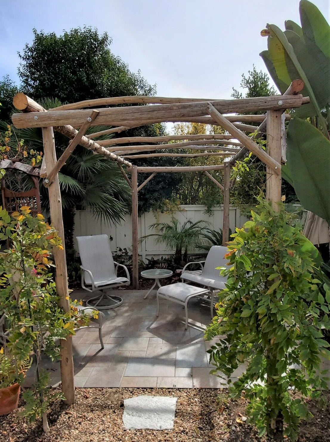 prefab wood trellis Driftwood Pergola Garden Vineyard Trellis Handcrafted H 84